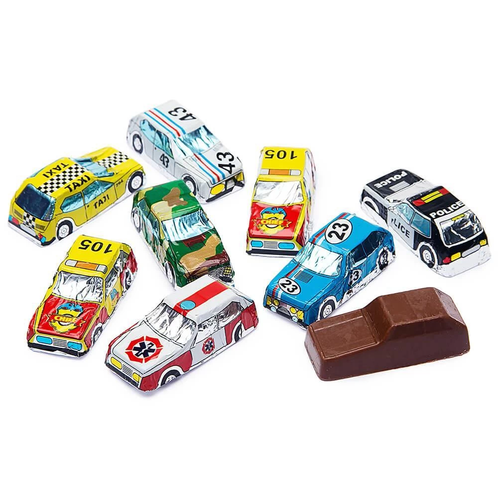 Madelaine Foiled Milk Chocolate Mini Cars: 100-Piece Display 3 Madelaine Foiled Milk Chocolate Mini Cars: 100-Piece Display