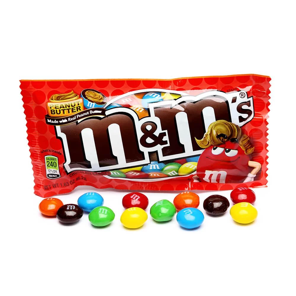 M&M's Candy Packs - Peanut Butter: 24-Piece Box 3 M&M's Candy Packs - Peanut Butter: 24-Piece Box
