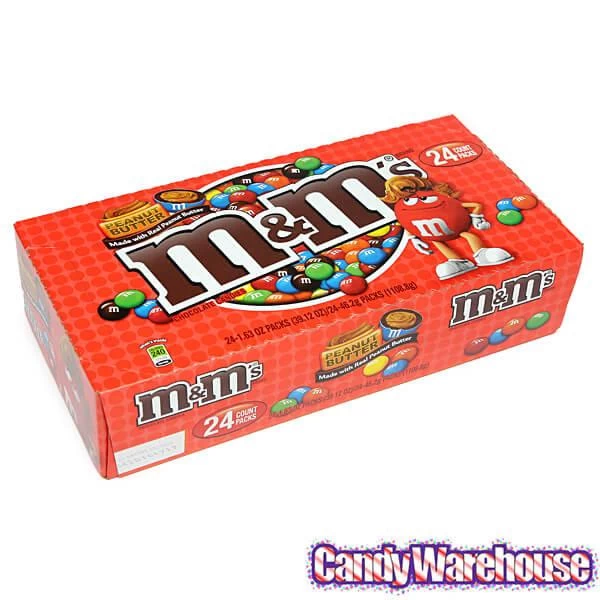 M&M's Candy Packs - Peanut Butter: 24-Piece Box 4 M&M's Candy Packs - Peanut Butter: 24-Piece Box - Image 2