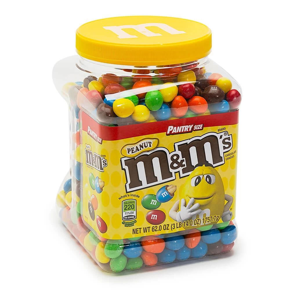 Milk Chocolate Peanut M&M's Candy: 56-Ounce Jar 3 Milk Chocolate Peanut M&M's Candy: 56-Ounce Jar