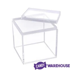 Mini Acrylic Favor Boxes - 5-Ounce Cube With Lid: 12-Piece Set -Candy Store mini acrylic favor boxes 5 ounce cube with lid 12 piece set candy warehouse 6