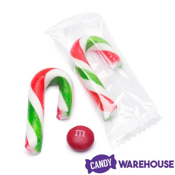 Mini Candy Canes - Red, Green, And White: 100-Piece Tub 10 Mini Candy Canes - Red, Green, And White: 100-Piece Tub - Image 8