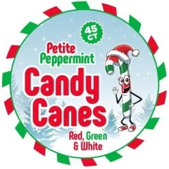 Mini Candy Canes - Red, Green, And White: 45-Piece Jar -Candy Store mini candy canes red green and white 45 piece jar candy warehouse 5