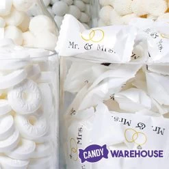 Mr. & Mrs. Wedding Theme Wrapped Buttermint Creams: 300-Piece Case -Candy Store mr and mrs wedding theme wrapped buttermint creams 300 piece case candy warehouse 3 94cc551d 31e3 4285 ae87 bb426afe7744