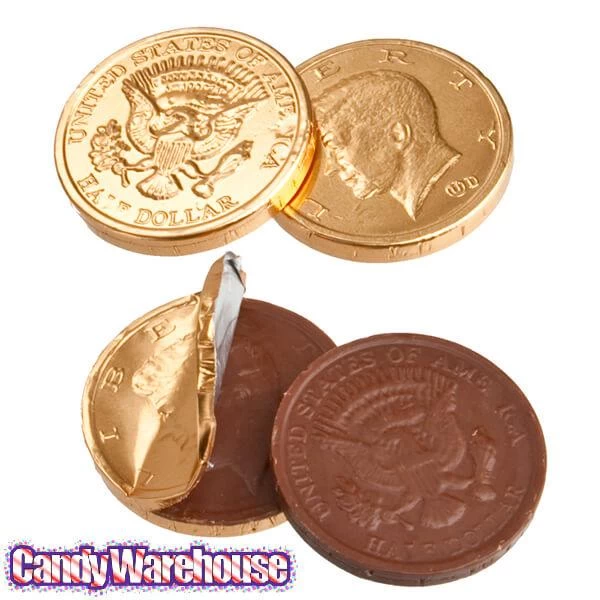 Palmer Foiled Chocolate Half Dollars Candy Coins: 4LB Bag 4 Palmer Foiled Chocolate Half Dollars Candy Coins: 4LB Bag - Image 2