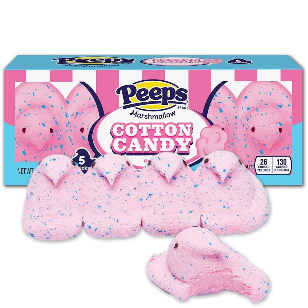 Peeps Marshmallow Chicks Candy - Cotton Candy: 5-Piece Pack 3 Peeps Marshmallow Chicks Candy - Cotton Candy: 5-Piece Pack