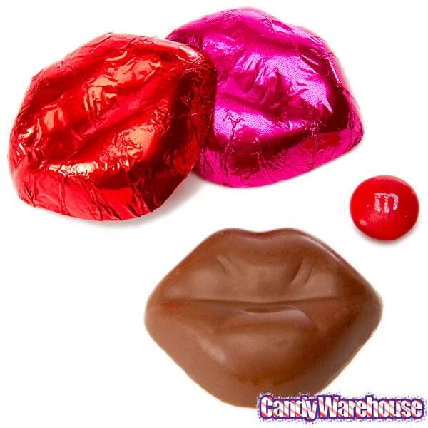 Pink & Red Foiled Chocolate Lips: 4LB Bag 5 Pink & Red Foiled Chocolate Lips: 4LB Bag - Image 3