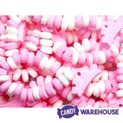 Pink And White Candy Bracelets: 12-Piece Bag -Candy Store pink and white candy bracelets 12 piece bag candy warehouse 2