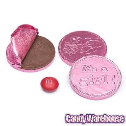 Pink Foiled Baby Girl Milk Chocolate Coins: 1LB Bag -Candy Store pink foiled baby girl milk chocolate coins 1lb bag candy warehouse 2 1f405b00 3e83 4e53 a063 55c64837aecc
