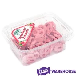Pink Yogurt Covered Mini Pretzels: 9-Ounce Tub -Candy Store pink yogurt covered mini pretzels 9 ounce tub candy warehouse 3