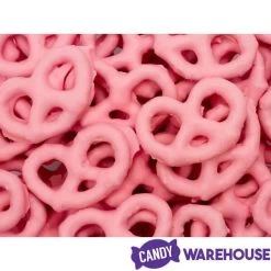 Pink Yogurt Covered Mini Pretzels: 9-Ounce Tub -Candy Store pink yogurt covered mini pretzels 9 ounce tub candy warehouse 4