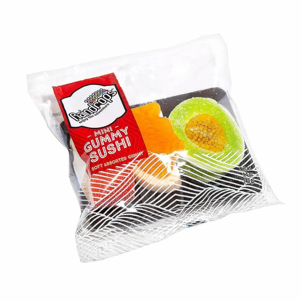 Raindrops Mini Gummy Sushi: 12 Piece Box 3 Raindrops Mini Gummy Sushi: 12 Piece Box