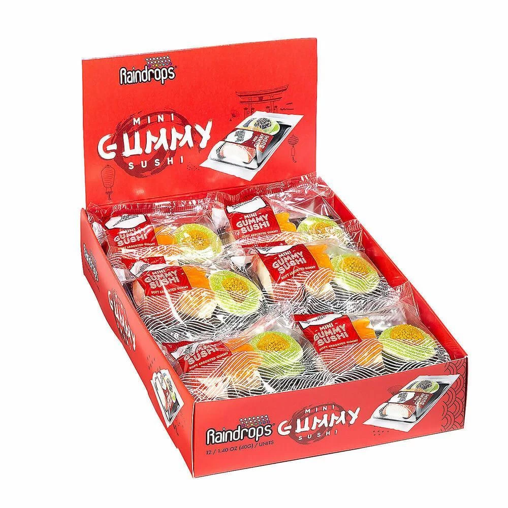 Raindrops Mini Gummy Sushi: 12 Piece Box 4 Raindrops Mini Gummy Sushi: 12 Piece Box - Image 2