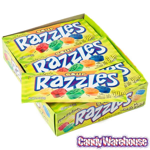 Razzles Candy Packs - Sour: 24-Piece Box 5 Razzles Candy Packs - Sour: 24-Piece Box - Image 3