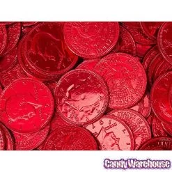 Red Foiled Milk Chocolate Coins: 1LB Bag 7 Red Foiled Milk Chocolate Coins: 1LB Bag -Candy Store red foiled milk chocolate coins 1lb bag candy warehouse 3