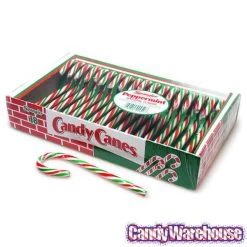 Red - White - Green Peppermint Candy Canes: 18-Piece Box -Candy Store red white green peppermint candy canes 18 piece box candy warehouse 4