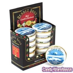 Rendez Vous Mini Bon Bons Tins - French Mint: 12-Piece Box -Candy Store rendez vous mini bon bons tins french mint 12 piece box candy warehouse 2