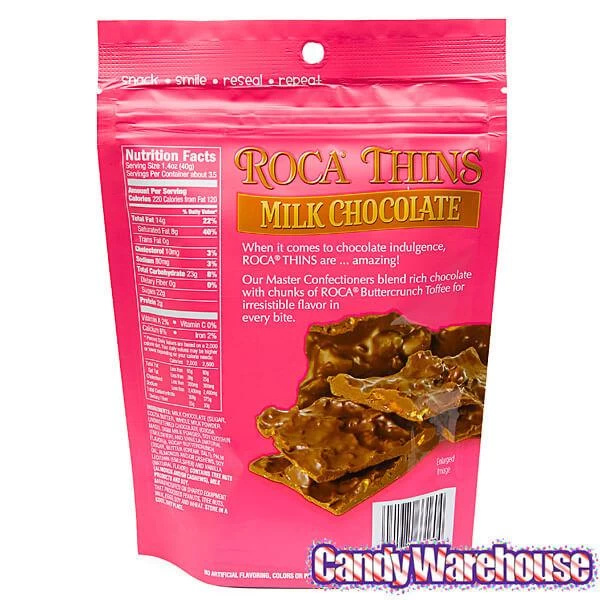 Roca Thins Buttercrunch Toffee Candy - Milk Chocolate: 5.3-Ounce Bag 6 Roca Thins Buttercrunch Toffee Candy - Milk Chocolate: 5.3-Ounce Bag - Image 4
