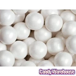 Shimmer Pearl White 1-Inch Gumballs: 2LB Bag -Candy Store shimmer pearl white 1 inch gumballs 2lb bag candy warehouse 3