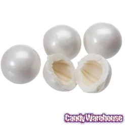 Shimmer Pearl White 1-Inch Gumballs: 2LB Bag -Candy Store shimmer pearl white 1 inch gumballs 2lb bag candy warehouse 4