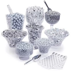Silver Premium Candy Buffet Kit: 25 To 50 Guests