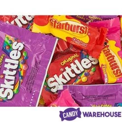 Skittles - Starburst Fun Size Treats: 255-Piece Bag -Candy Store skittles starburst fun size treats 255 piece bag candy warehouse 4
