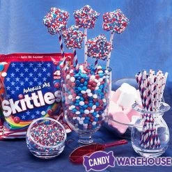 Sprinkle King Mini USA Stars Candy Sequins: 5LB Carton -Candy Store sprinkle king mini usa stars candy sequins 5lb carton candy warehouse 2
