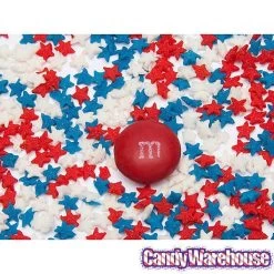 Sprinkle King Mini USA Stars Candy Sequins: 5LB Carton -Candy Store sprinkle king mini usa stars candy sequins 5lb carton candy warehouse 3