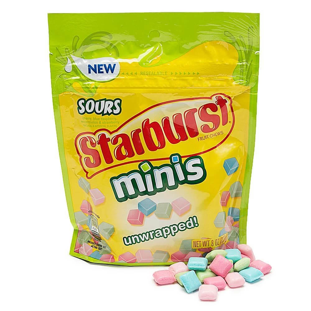 Starburst Minis Fruit Chews Candy - Sours: 8-Ounce Bag 3 Starburst Minis Fruit Chews Candy - Sours: 8-Ounce Bag