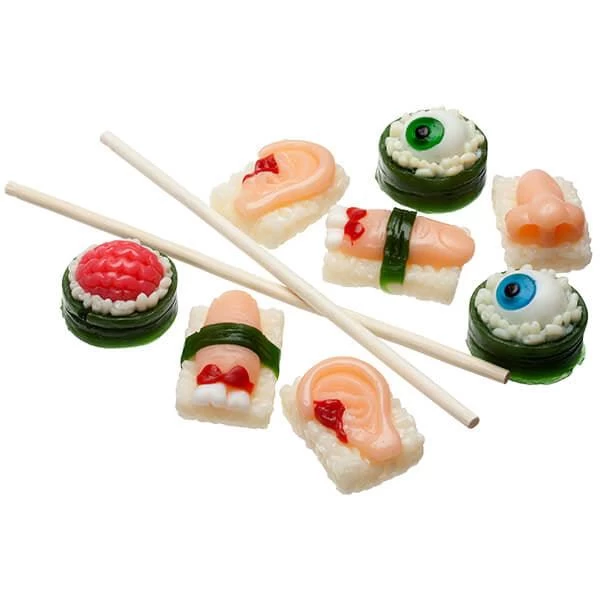 Sushi Body Parts Gummy Candy: 8-Piece Pack 3 Sushi Body Parts Gummy Candy: 8-Piece Pack