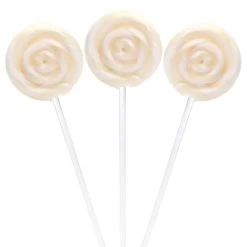 Swipple Pops Petite Swirl Ripple Lollipops - White Pineapple: 60-Piece Tub