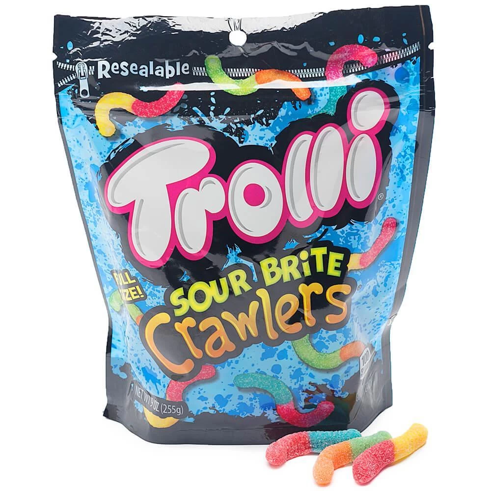 Trolli Sour Brite Crawlers Gummy Worms - Original: 9-Ounce Bag 3 Trolli Sour Brite Crawlers Gummy Worms - Original: 9-Ounce Bag