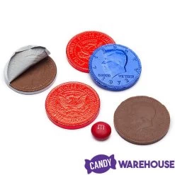 USA Patriotic Foiled Milk Chocolate Coins: 1LB Bag -Candy Store usa patriotic foiled milk chocolate coins 1lb bag candy warehouse 3