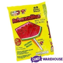 Vero Rebanaditas Chili Lollipops: 40-Piece Bag -Candy Store vero rebanaditas chili lollipops 40 piece bag candy warehouse 3