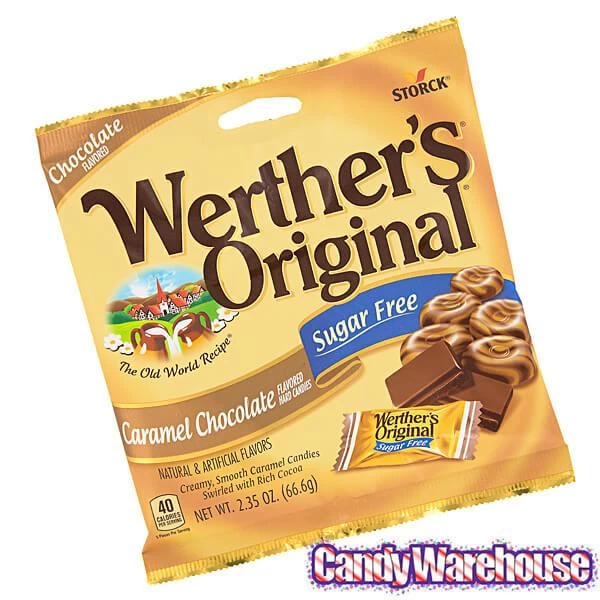 Werther's Original Sugar Free Caramel Chocolate Hard Candy: 1.75LB Box 4 Werther's Original Sugar Free Caramel Chocolate Hard Candy: 1.75LB Box - Image 2