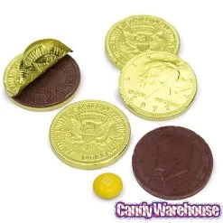 Yellow Foiled Milk Chocolate Coins: 1LB Bag -Candy Store yellow foiled milk chocolate coins 1lb bag candy warehouse 3