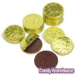 Yellow Foiled Milk Chocolate Coins: 1LB Bag -Candy Store yellow foiled milk chocolate coins 1lb bag candy warehouse 4
