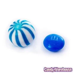 YumJunkie Sassy Spheres Blueberry Blue Striped Candy Balls - Petite: 5LB Bag -Candy Store yumjunkie sassy spheres blueberry blue striped candy balls petite 5lb bag candy warehouse 4