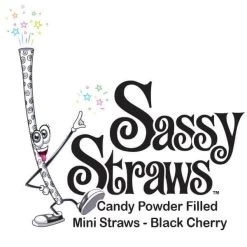 YumJunkie Sassy Straws Candy Powder Filled Mini Straws - Black Cherry: 50-Piece Bag -Candy Store yumjunkie sassy straws candy powder filled mini straws black cherry 50 piece bag candy warehouse 7
