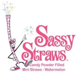 YumJunkie Sassy Straws Candy Powder Filled Mini Straws - Watermelon: 50-Piece Bag -Candy Store yumjunkie sassy straws candy powder filled mini straws watermelon 50 piece bag candy warehouse 7
